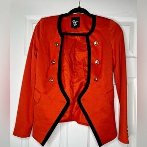 Orange Fitted Blazer
